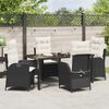 vidaXL Garten Essgruppe mit Kissen 5 pcs Schwarz Poly-Rattan