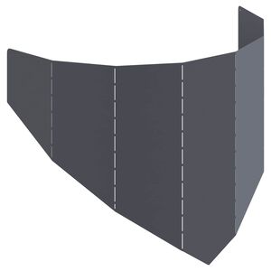 vidaXL Raseneinfassung 100 x 45 cm Stahl Anthrazit