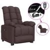 vidaXL Relaxsessel Elektrisch Dunkelbraun Stoff
