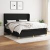 vidaXL Boxspringbett mit Matratze Schwarz 160x200 cm Stoff