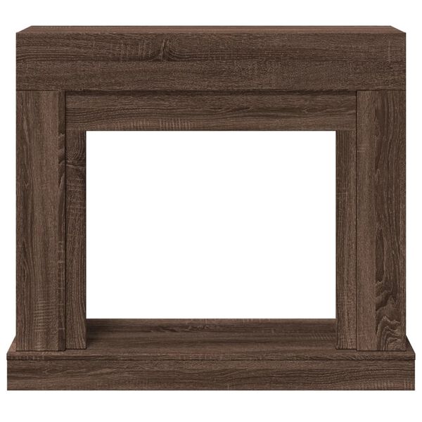 vidaXL Kaminumrandung Braun Eichen-Optik 100x30x87,5 cm Holzwerkstoff