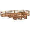 vidaXL Outdoor-Sofagarnitur 9 stk. Natur Massivholz Akazie