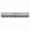 vidaXL Wandmontierter nachttisch Beton Grau 100 x 10,5 x 18 cm