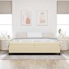 vidaXL Boxspringbett mit Matratze Creme 200 x 200 cm Stoff
