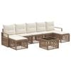vidaXL Gartensofa-set 8 pcs Beige Poly-Rattan