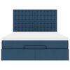 vidaXL Ottoman-Bett mit Matratze Blau 140x200 cm Stoff