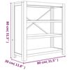 vidaXL B&uuml;cherregal 3 B&ouml;den 80x30x80 cm Massivholz Akazie