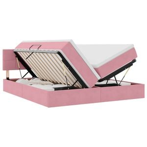 vidaXL Aufbewahrungsbett 2 stk. Rosa 180 x 200 cm Velvet