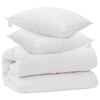vidaXL Decke mit Kissen mit Kissen 3 pcs Wei&szlig; Mikrofaser