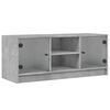 vidaXL TV-Schrank mit Glastüren Betongrau 102x37x42 cm