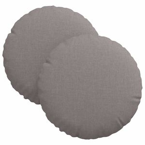 vidaXL Sitzkissen 2 pcs Taupe &Oslash;30 x 13 cm Stoff