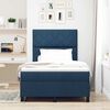 vidaXL Boxspringbett mit Matratze mit Kopfteil Blau 120 x 200 cm Stoff