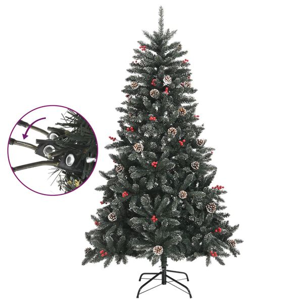 vidaXL K&uuml;nstlicher Weihnachtsbaum mit St&auml;nder Gr&uuml;n 150 cm PVC