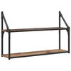 vidaXL Wandregal Wandhalterung Altholz 80 x 21 x 51 cm Metall PB