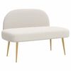 vidaXL Gepolsterte Bank mit R&uuml;ckenlehne Creme 110 x 60 x 76 cm Boucl&eacute;