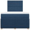 vidaXL Boxspringbett mit Matratze Blau 120x200 cm Stoff