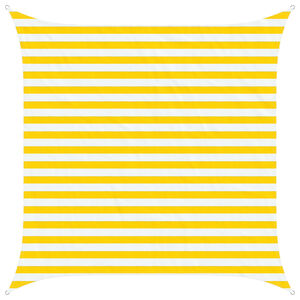 vidaXL Sonnensegel Gelb und Wei&szlig; 2,5 x 2,5 m 100 % Polyester Oxford
