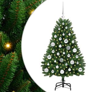 vidaXL K&uuml;nstlicher klappbarer Weihnachtsbaum Gr&uuml;n 120 cm PVC und Stahl