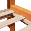 vidaXL Massivholzbett mit Regal ohne Matratze Wachsbraun 120x200 cm