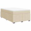 vidaXL Boxspringbett mit Matratze Creme 120x200 cm Stoff