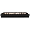 vidaXL Bettgestell mit LED Schwarz 160x200 cm