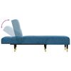 vidaXL Chaiselongue Blau Samt