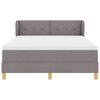 vidaXL Boxspringbett mit Matratze Taupe 140 x 200 cm Stoff