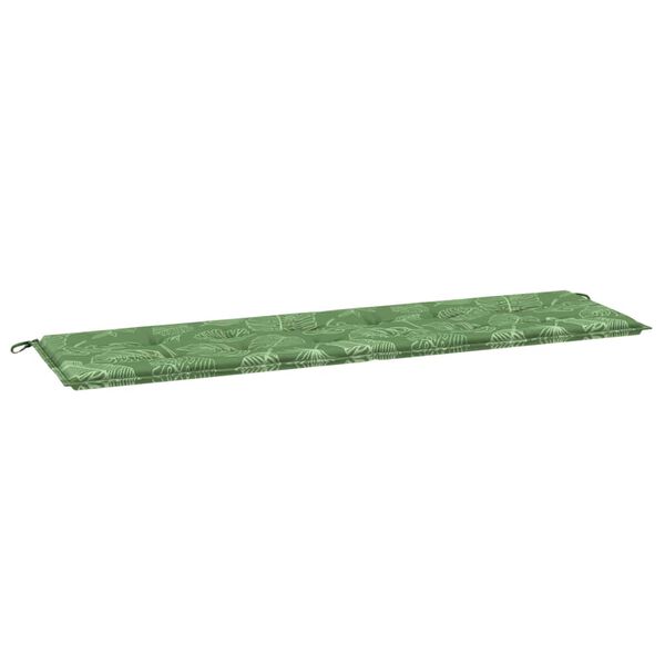 vidaXL Gartenbank-Kissen Floral Gr&uuml;n 180 x 50 x 4 cm Oxford Stoff