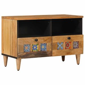 vidaXL TV-Schr&auml;nk mit Regal Natur 70 x 33 x 46 cm Massivholz Mango