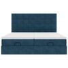 vidaXL Ottoman-Bett mit Matratzen & LED Dunkelblau 200x200 cm Samt