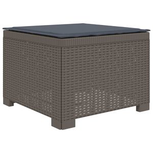 vidaXL 1-Sitzer Garten-Sofa mit Kissen Rattan-Look PP Hellgrau