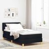 vidaXL Boxspringbett mit Matratze Schwarz 100 x 200 cm Stoff