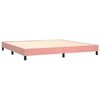 vidaXL Boxspringbett mit Matratze & LED Rosa 200x200 cm Samt