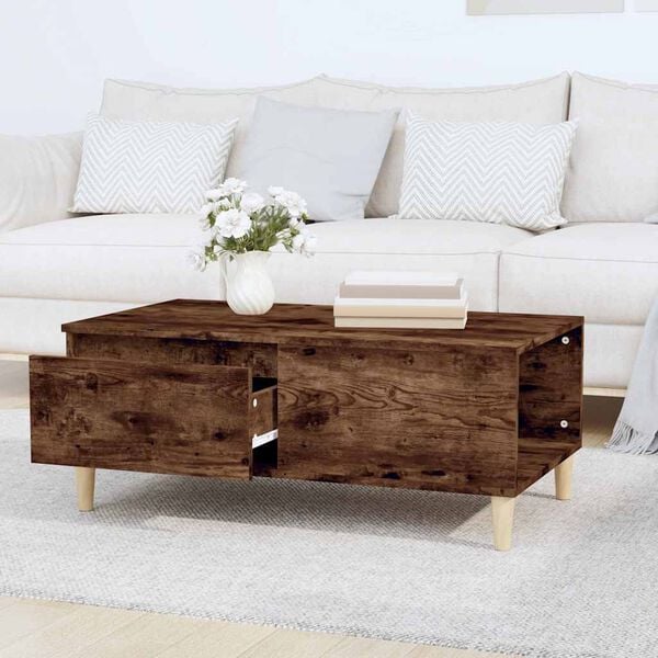 vidaXL Couchtisch R&auml;uchereiche 90x50x36,5 cm Holzwerkstoff