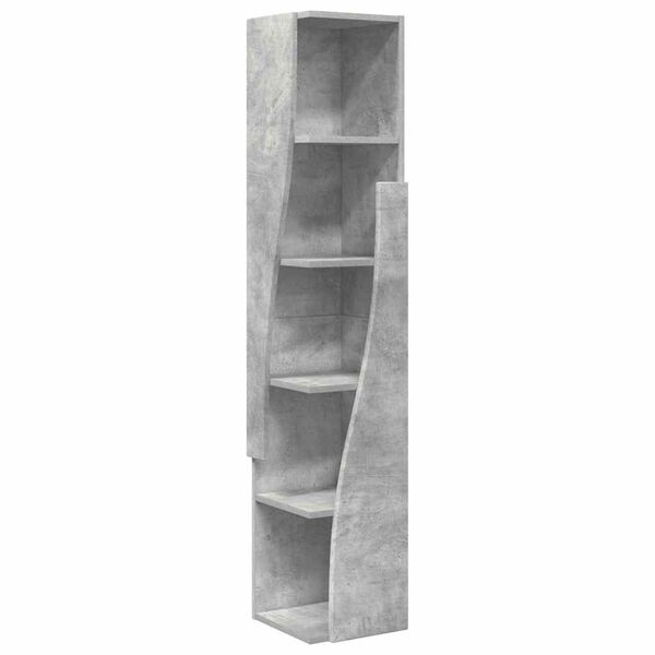 vidaXL Eckschrank Beton Grau 27,5x27x140cm Holzwerkstoff