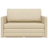 vidaXL Schlafsofa 110cm Creme Stoff