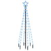 vidaXL LED-Weihnachtsbaum mit Erdn&auml;geln Blau 108 LEDs 180 cm