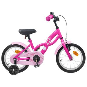 vidaXL Kinderfahrrad 12 Zoll f&uuml;r 2-4 Jahre alt Dunkelrosa