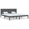 vidaXL Massivholzbett Grau Kiefer 200x200 cm