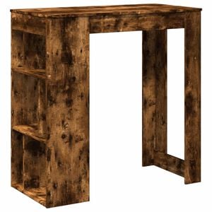 vidaXL Bartisch mit Regal R&auml;uchereiche 102x50x103,5 cm Holzwerkstoff
