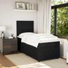vidaXL Boxspringbett mit Matratze Schwarz 90x200 cm Samt