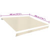 vidaXL Markisenbespannung Canvas Creme 4x3 m (ohne Rahmen)