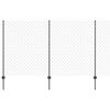 vidaXL Maschendrahtzaun mit Pfosten 25 x 1,4 m PVC-beschichteter Stahl