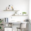 vidaXL Schwebende Wandregale 2 Stk. Eichefarben 120x23,5x3,8 cm MDF