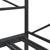 vidaXL Tagesbett Ausziehbar ohne Matratze Schwarz 90x190 cm Stahl