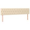 vidaXL Kopfteile 2 Stk. Creme 100x7x78/88 cm Stoff