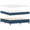 vidaXL Boxspringbett mit Matratze mit Kopfteil Blau 180 x 200 cm Stoff