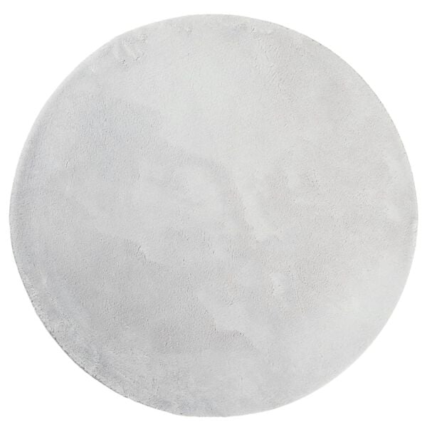 vidaXL Teppich HUARTE Kurzflor Weich und Waschbar Grau &Oslash; 200 cm