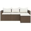 vidaXL Garten-Lounge-Set Braun Poly Rattan