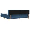 vidaXL Boxspringbett mit Matratze mit Kopfteil Blau 200 x 200 cm Stoff
